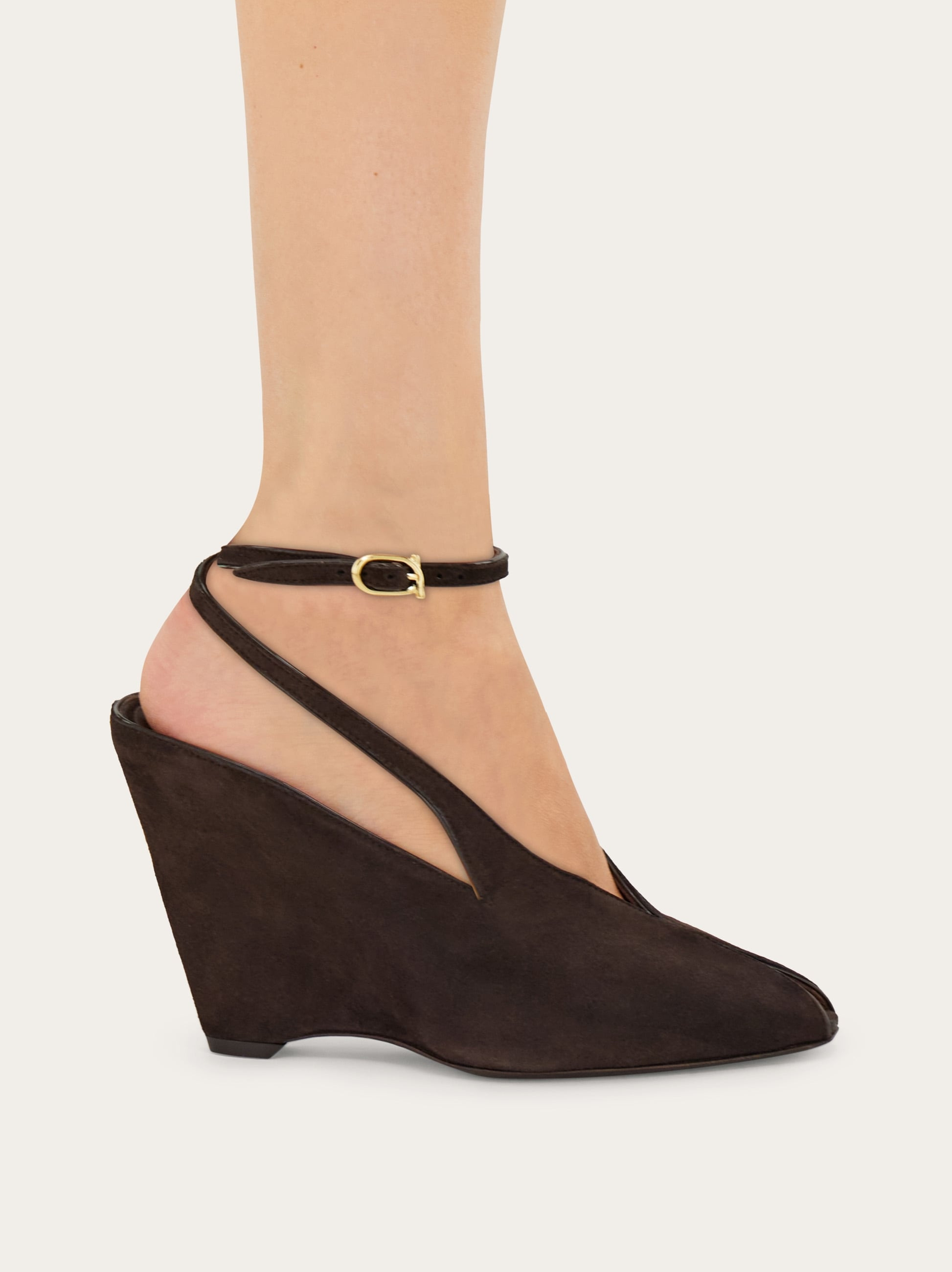 Peep toe wedge sandal - 4