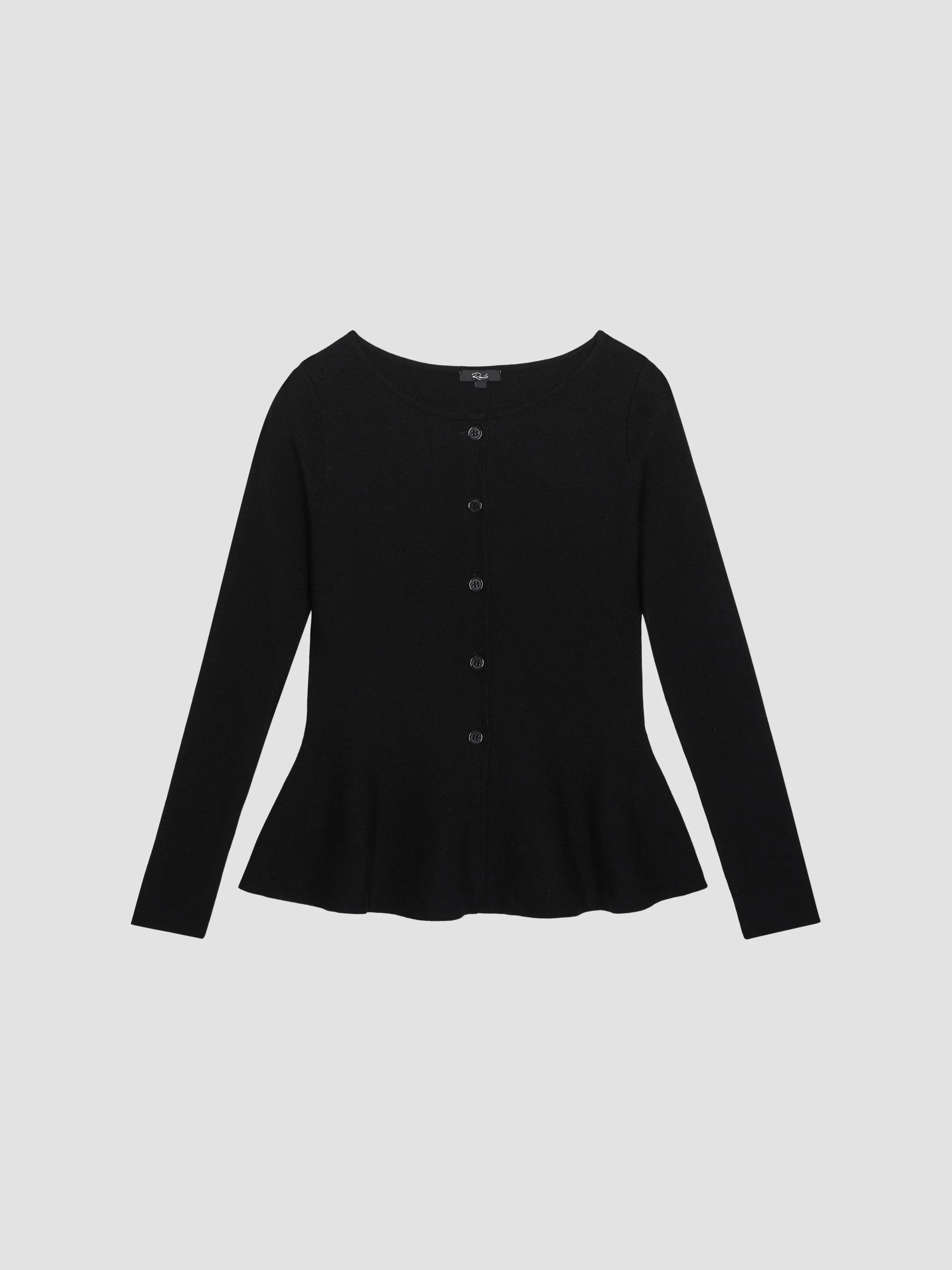 Women's Diane Peplum-Hem Sweater - Black - 1