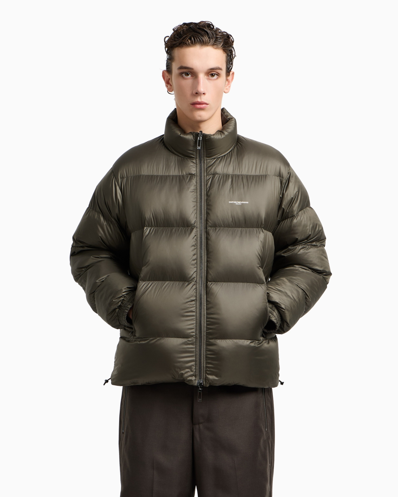 REVERSIBLE WOOL-BLEND TWILL DOWN JACKET - 6