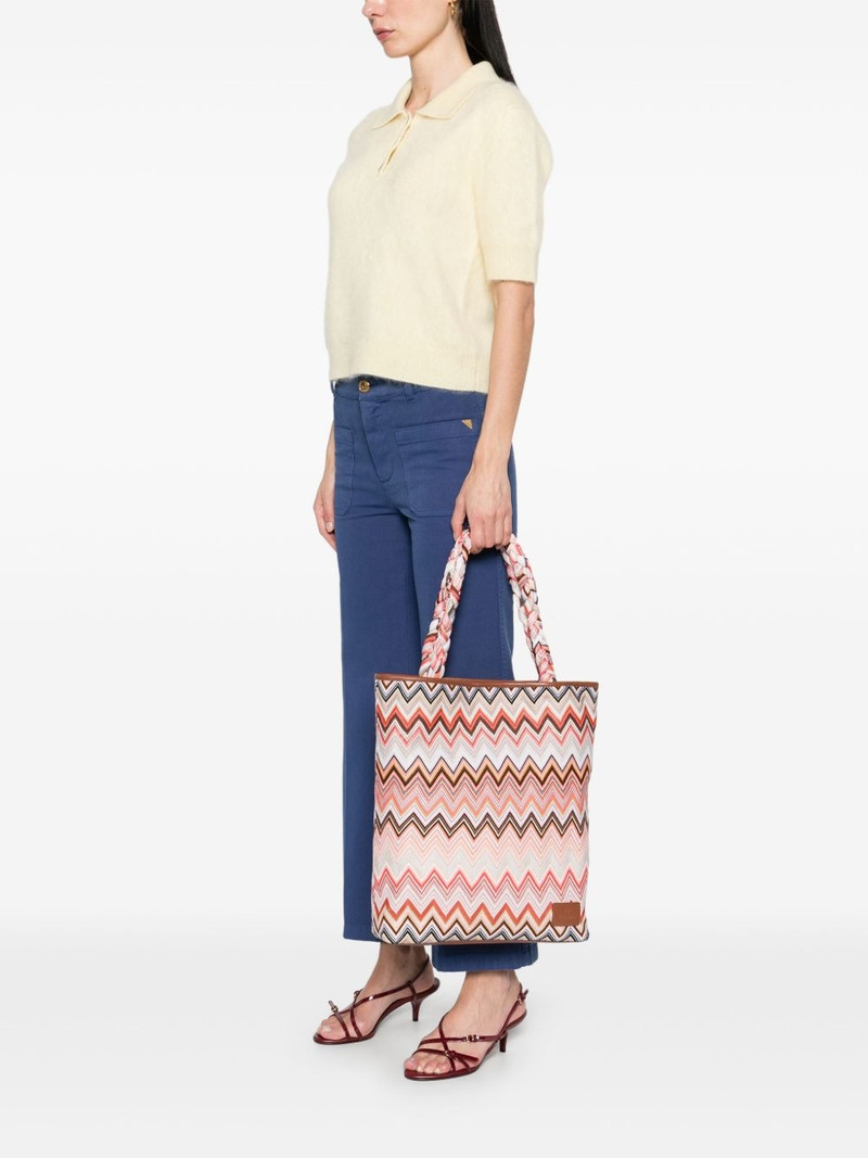 Missoni zigzag-woven tote bag outlook