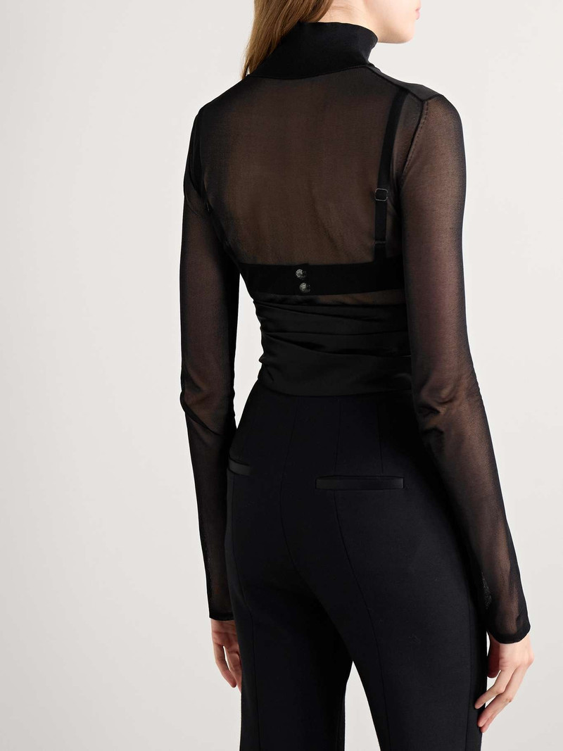 Tallin mesh turtleneck thong bodysuit 3