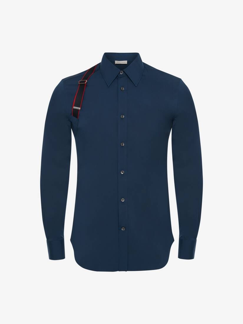 Alexander Mcqueen Signature Harness Shirt in Indigo - 1