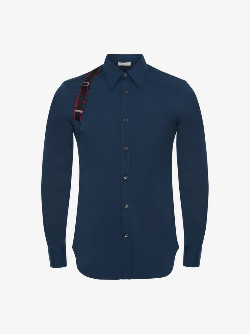 Alexander Mcqueen Signature Harness Shirt in Indigo 1