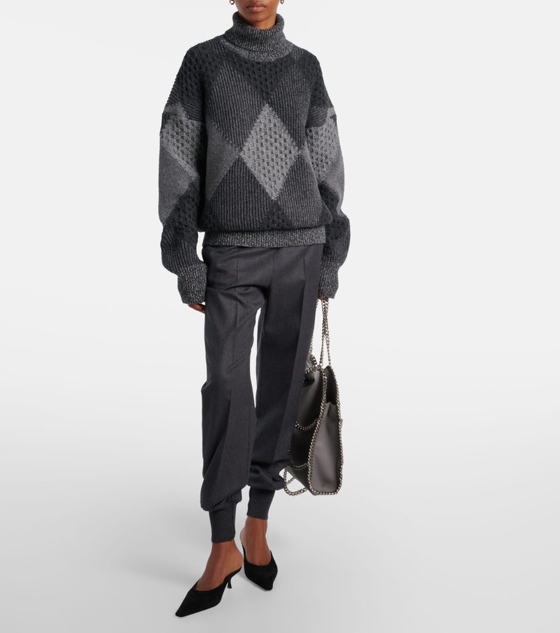 Stella McCartney Mid-rise wool tapered sweatpants outlook