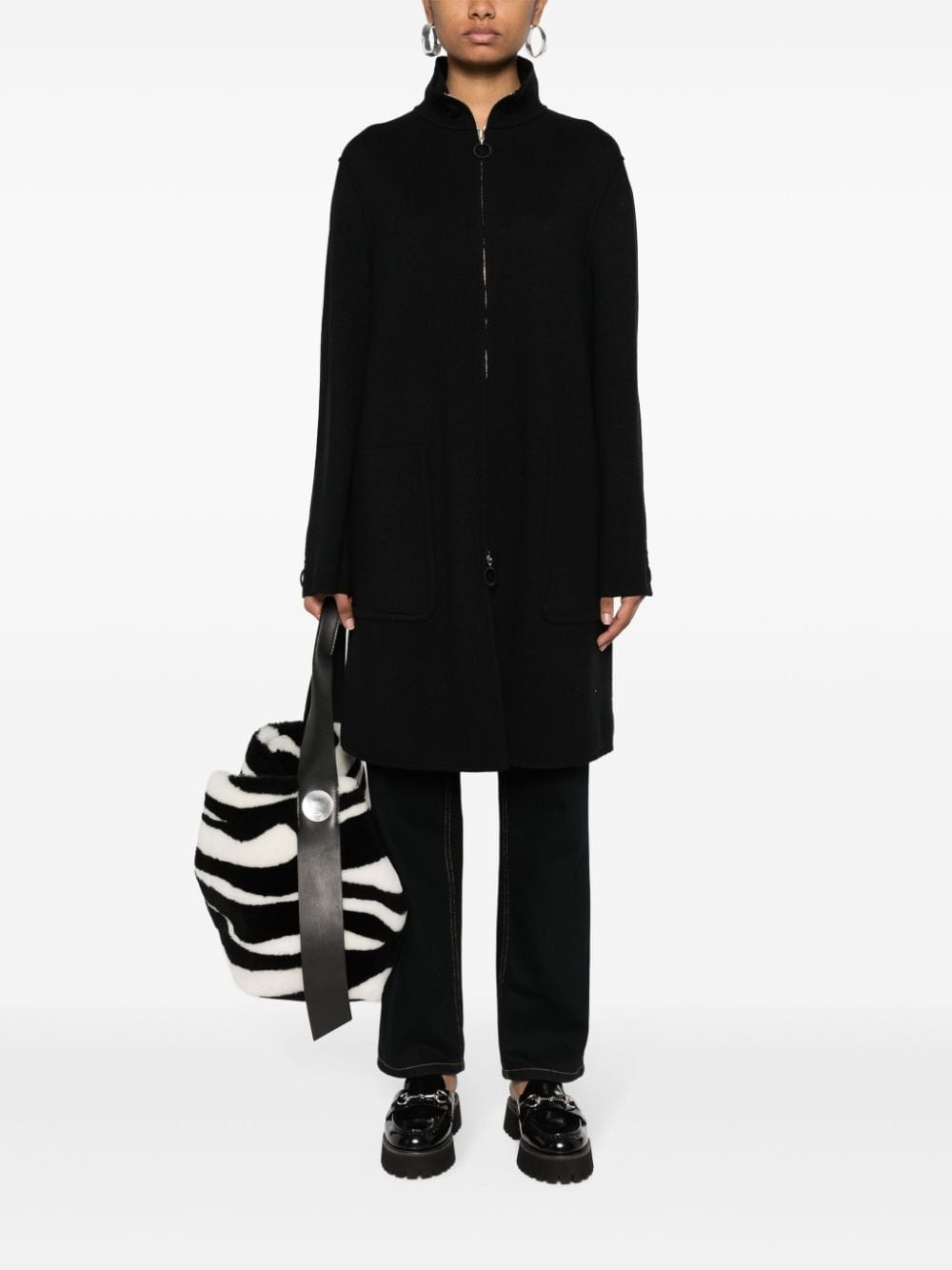 long-sleeve cardi-coat - 2