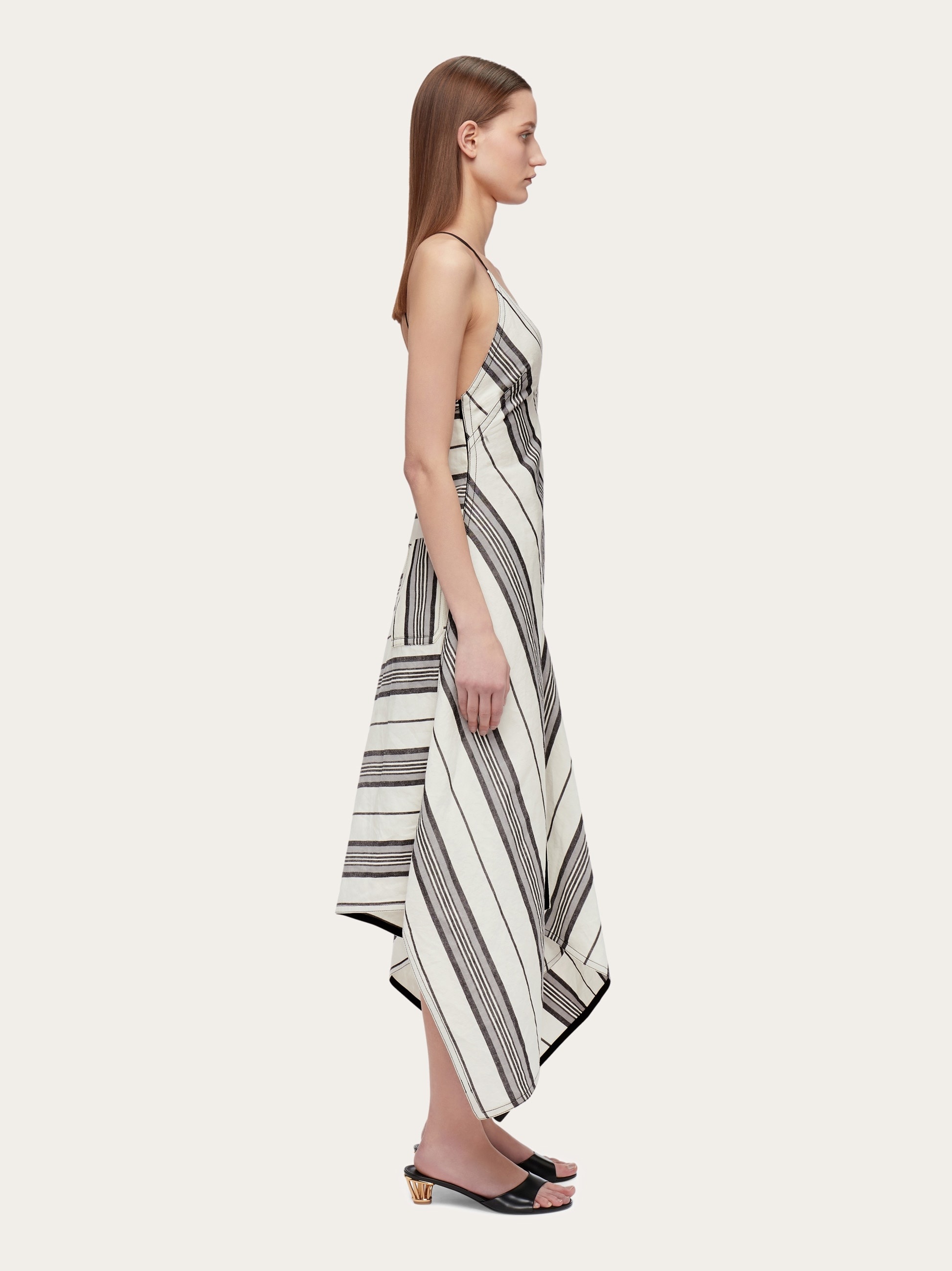 Asymmetric slip dress - 3
