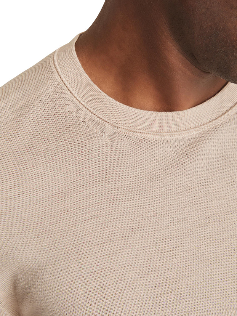 Men's Wessex Merino Wool Crewneck Sweater - Beige 4