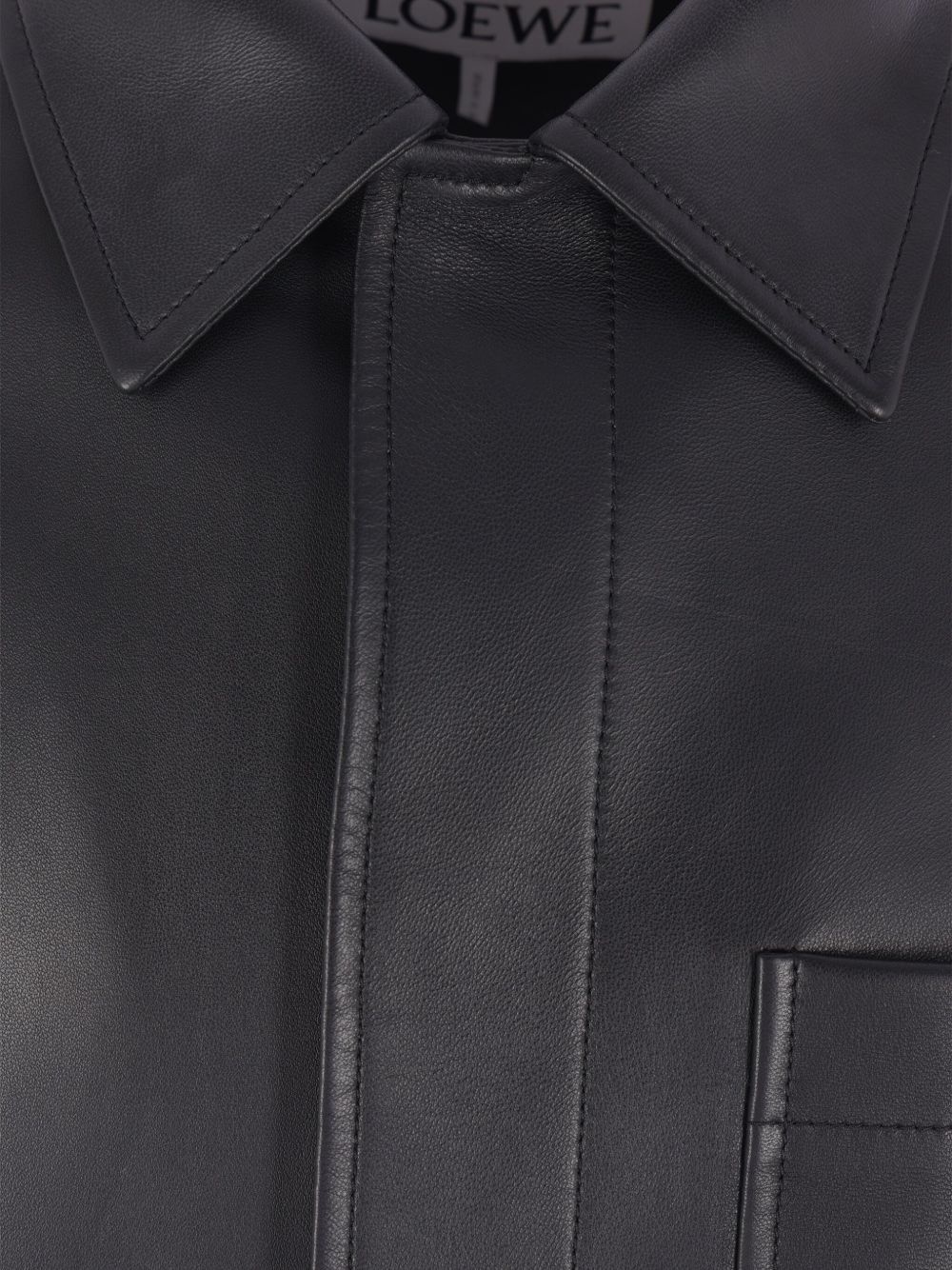 leather shirt jacket - 4