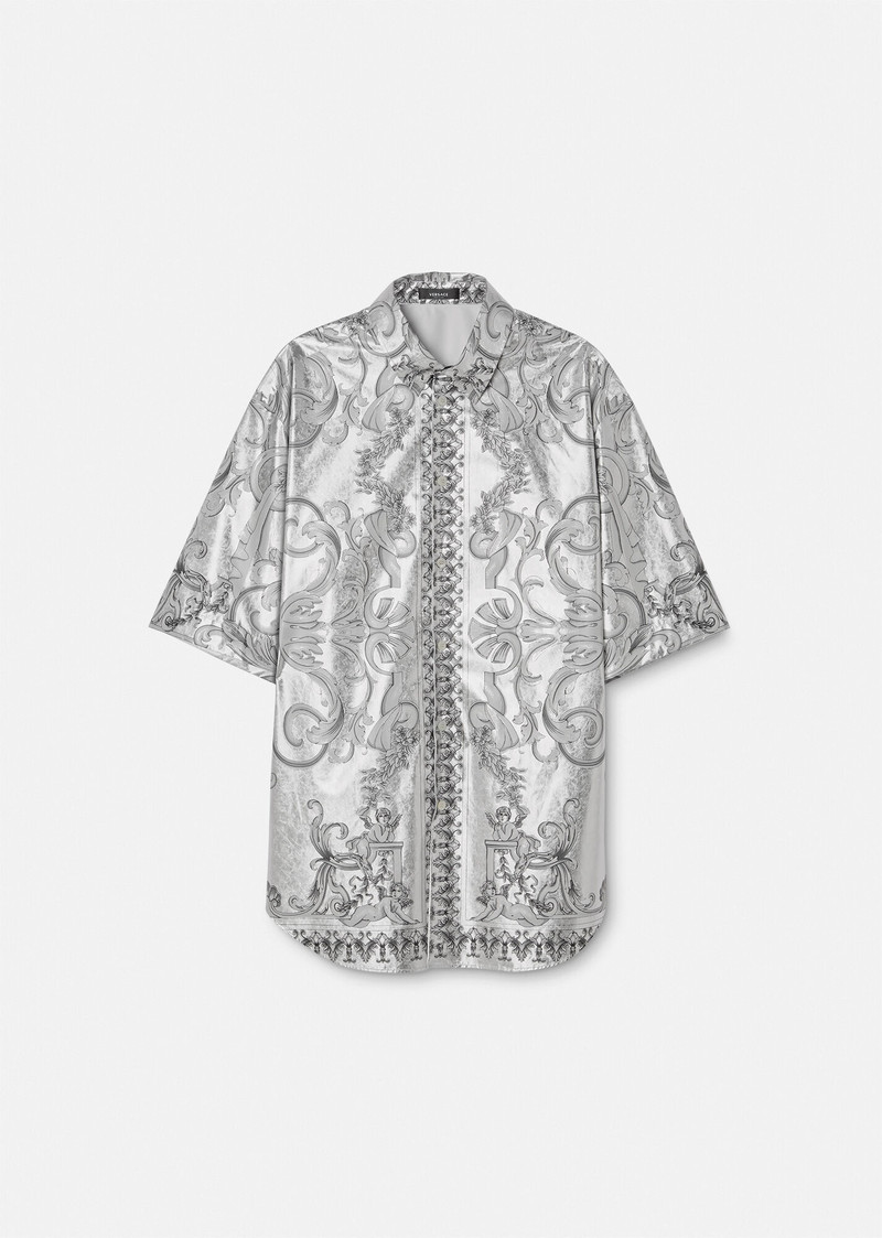 Silver Baroque Silk Shirt - 1