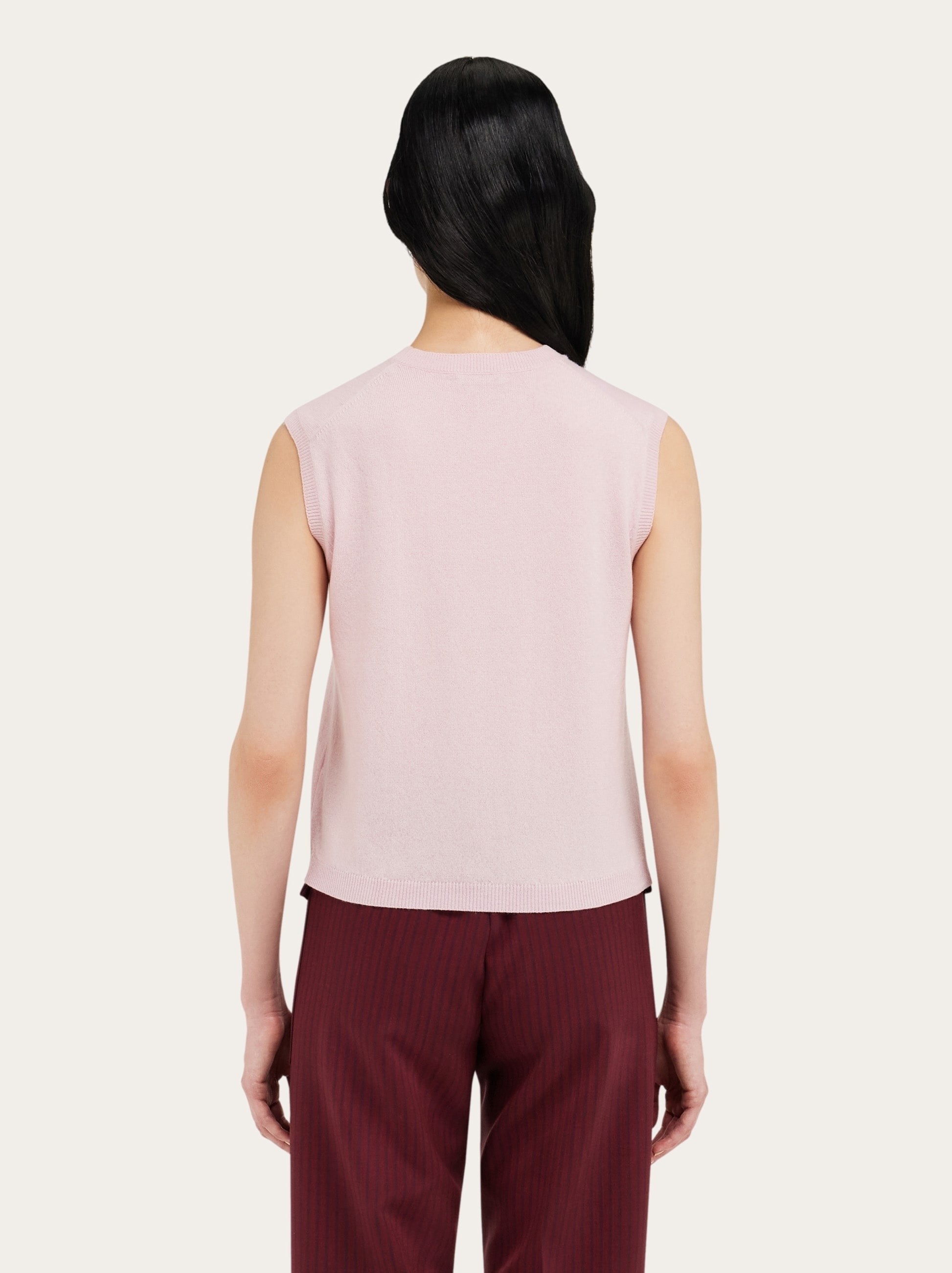 Sleeveless cashmere gilet - 3
