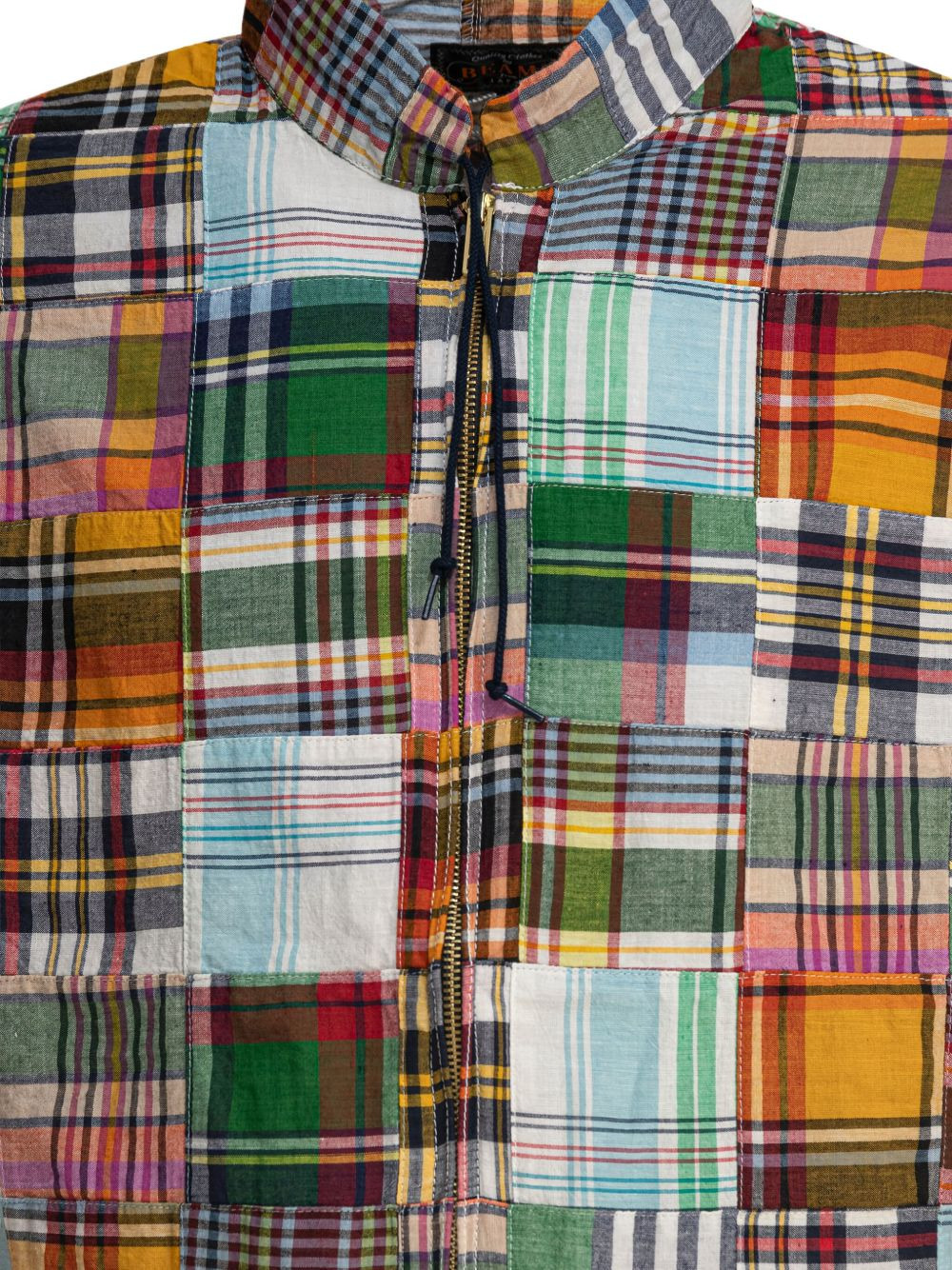 patchwork zip-up jacket - 3