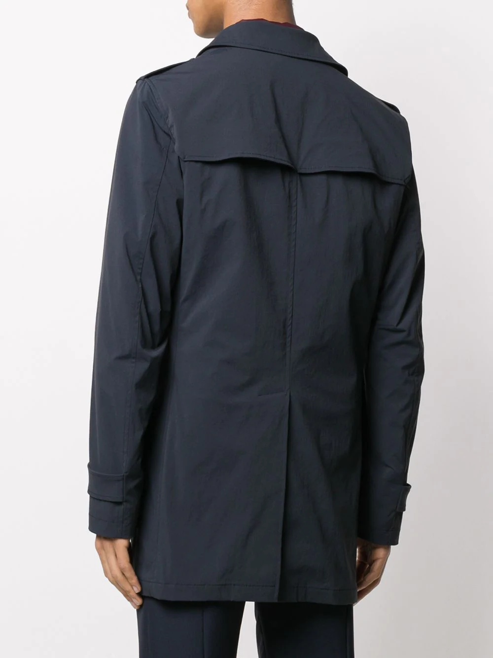 notched-lapel mid-length trench - 4