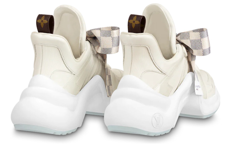 (WMNS) LOUIS VUITTON Archlight 1.0 Sneakers 'Cream White with Plaid Ribbon' 1AB43V - 4