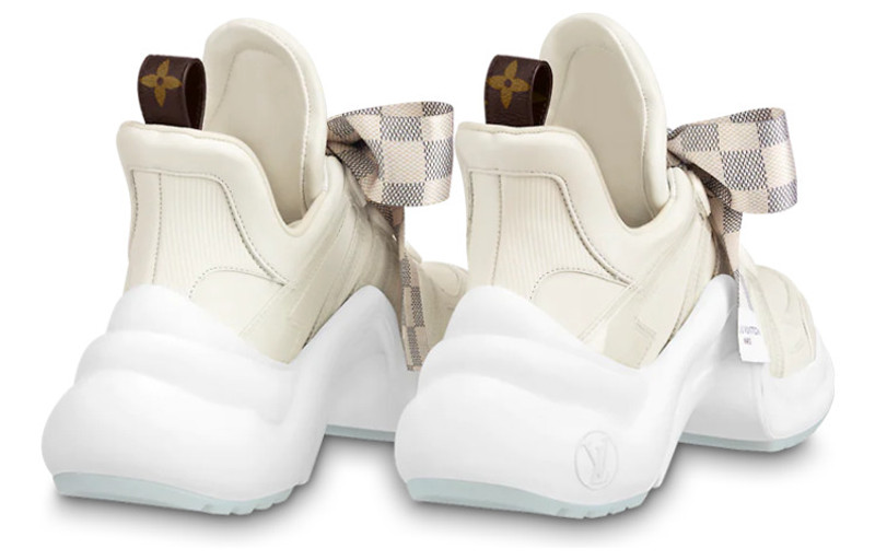 (WMNS) LOUIS VUITTON Archlight 1.0 Sneakers 'Cream White with Plaid Ribbon' 1AB43V 4