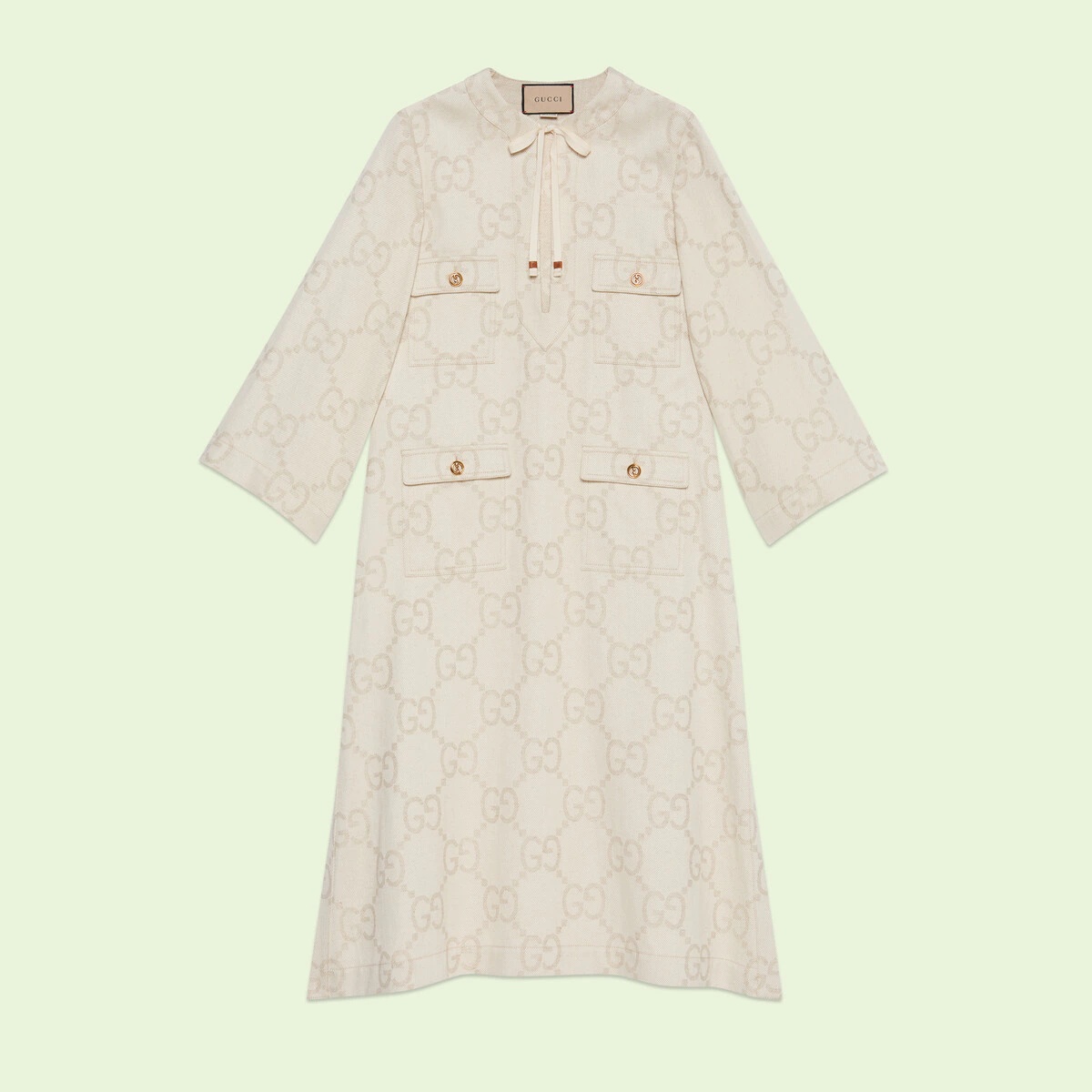Maxi GG cotton dress - 1