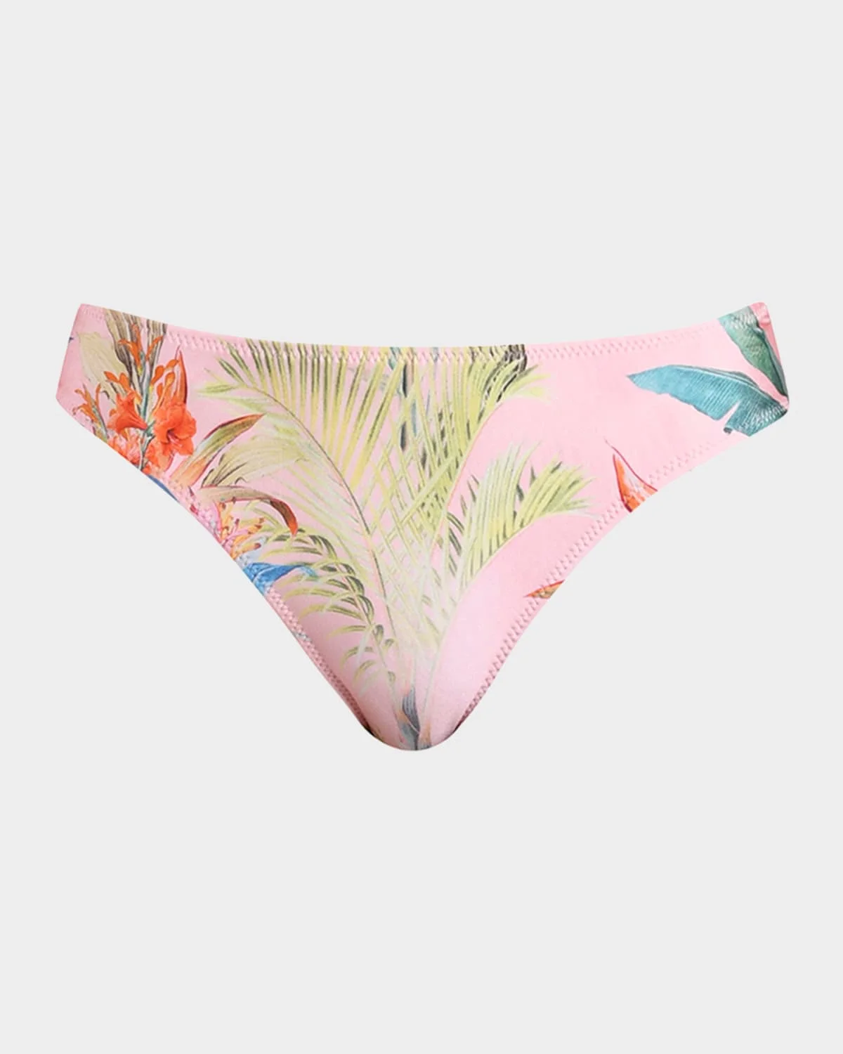 Nicole Palm-Print Bikini Bottoms - 1