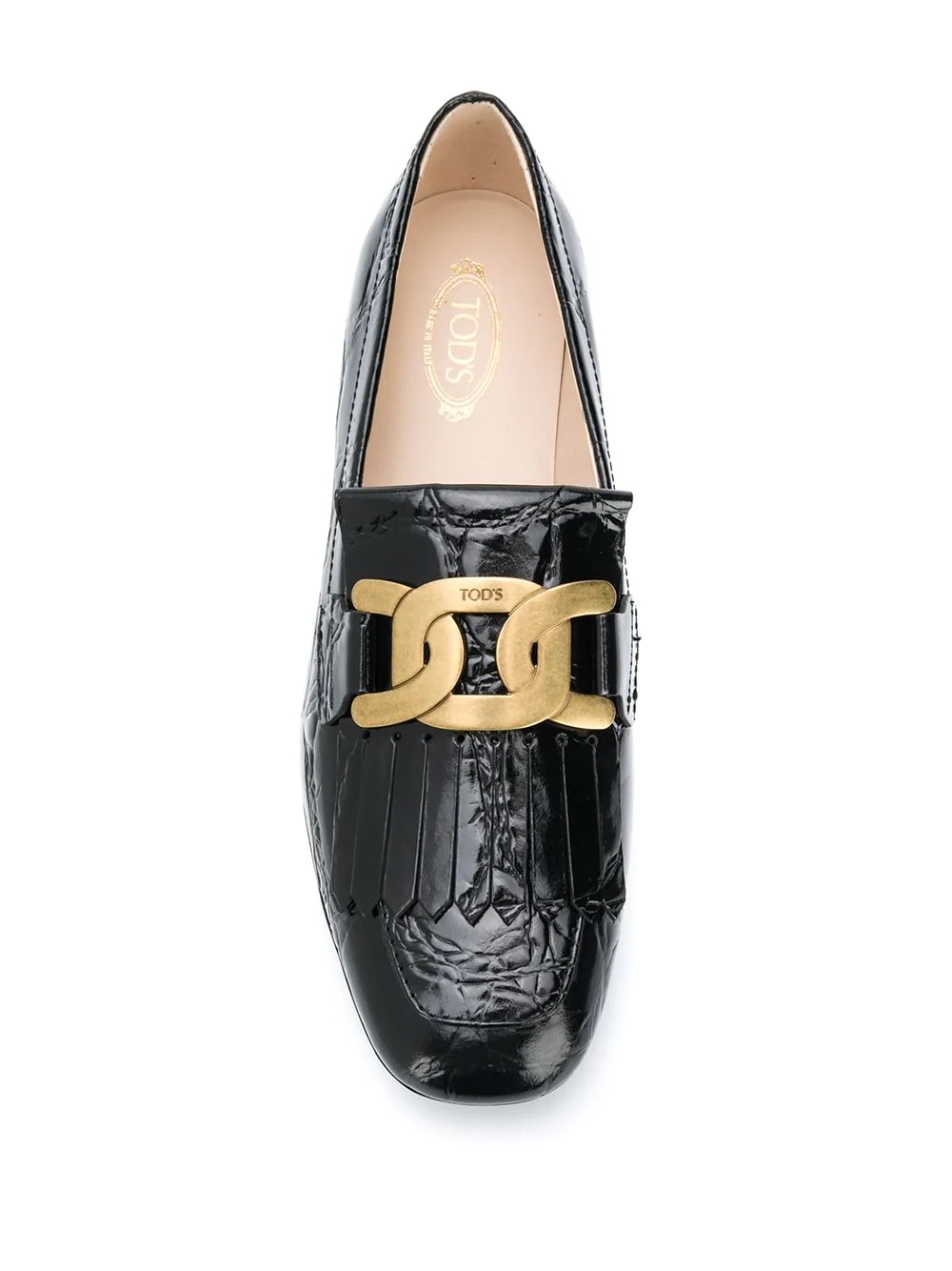 chain-link appliqué loafers - 4