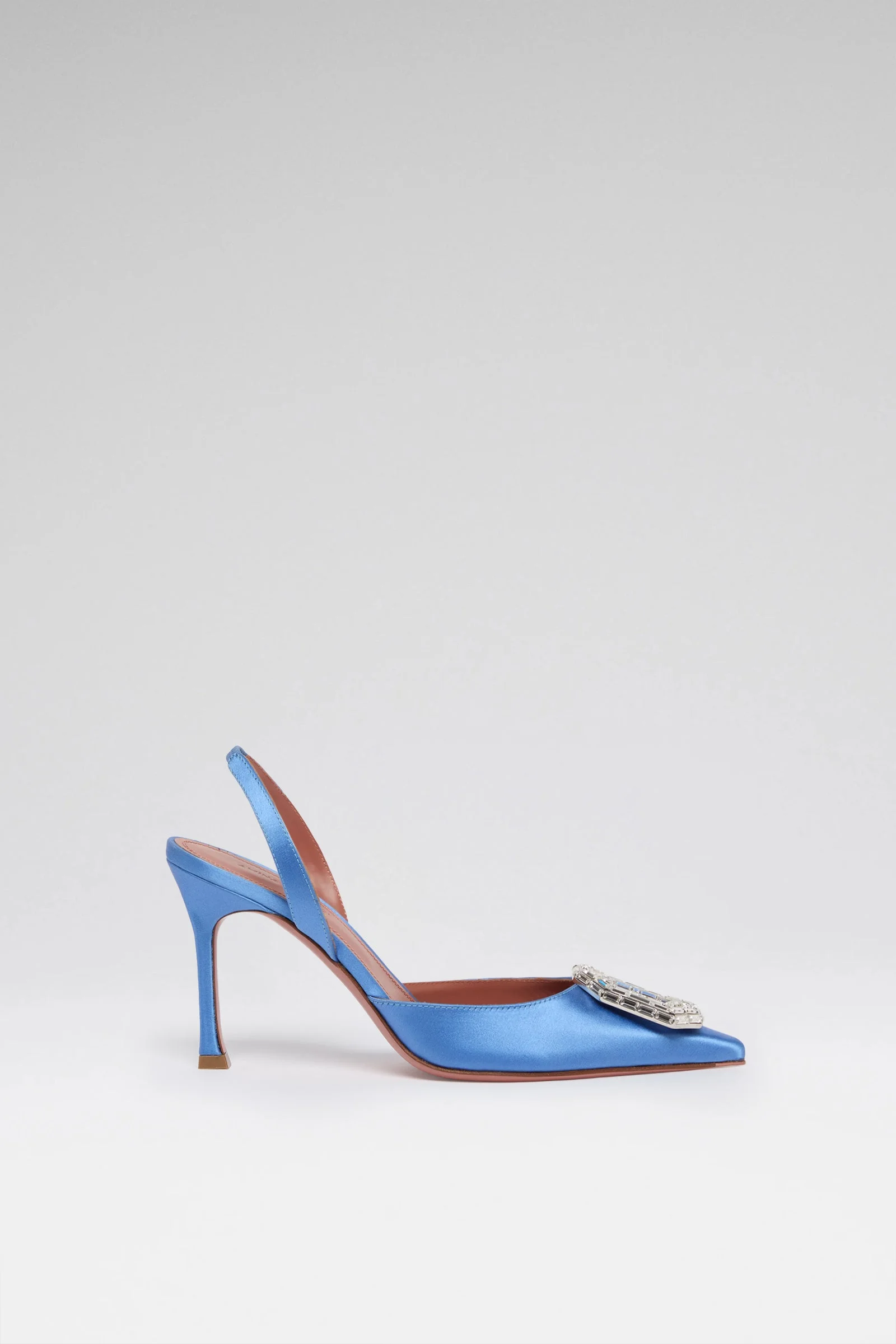 CAMELIA SLING 90 SAPPHIRE SATIN AND SAPPHIRE NAPPA - 1