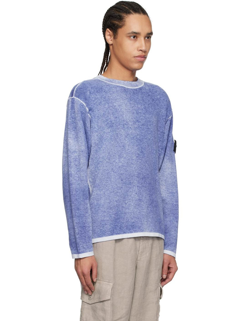 Blue Raw Hand Light Organic Cotton Sweater 2