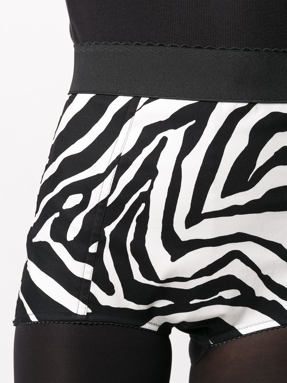 zebra-print shorts - 5