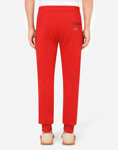 Dolce & Gabbana Jersey jogging pants with branded plate outlook