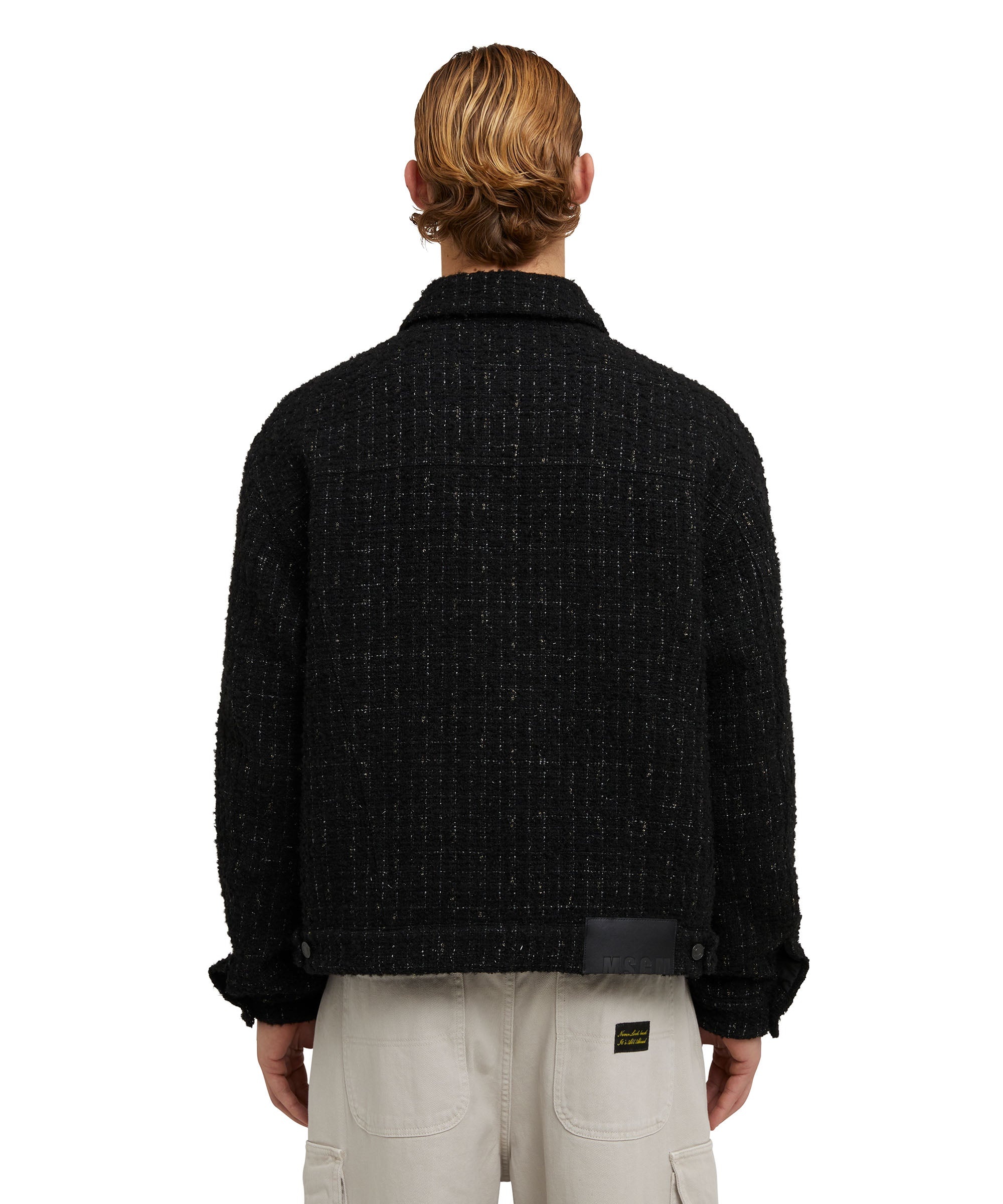 Blended wool  jacket with two front pockets - 3
