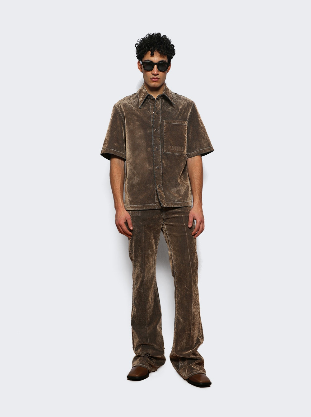 Velvet Camp Shirt Tan - 5