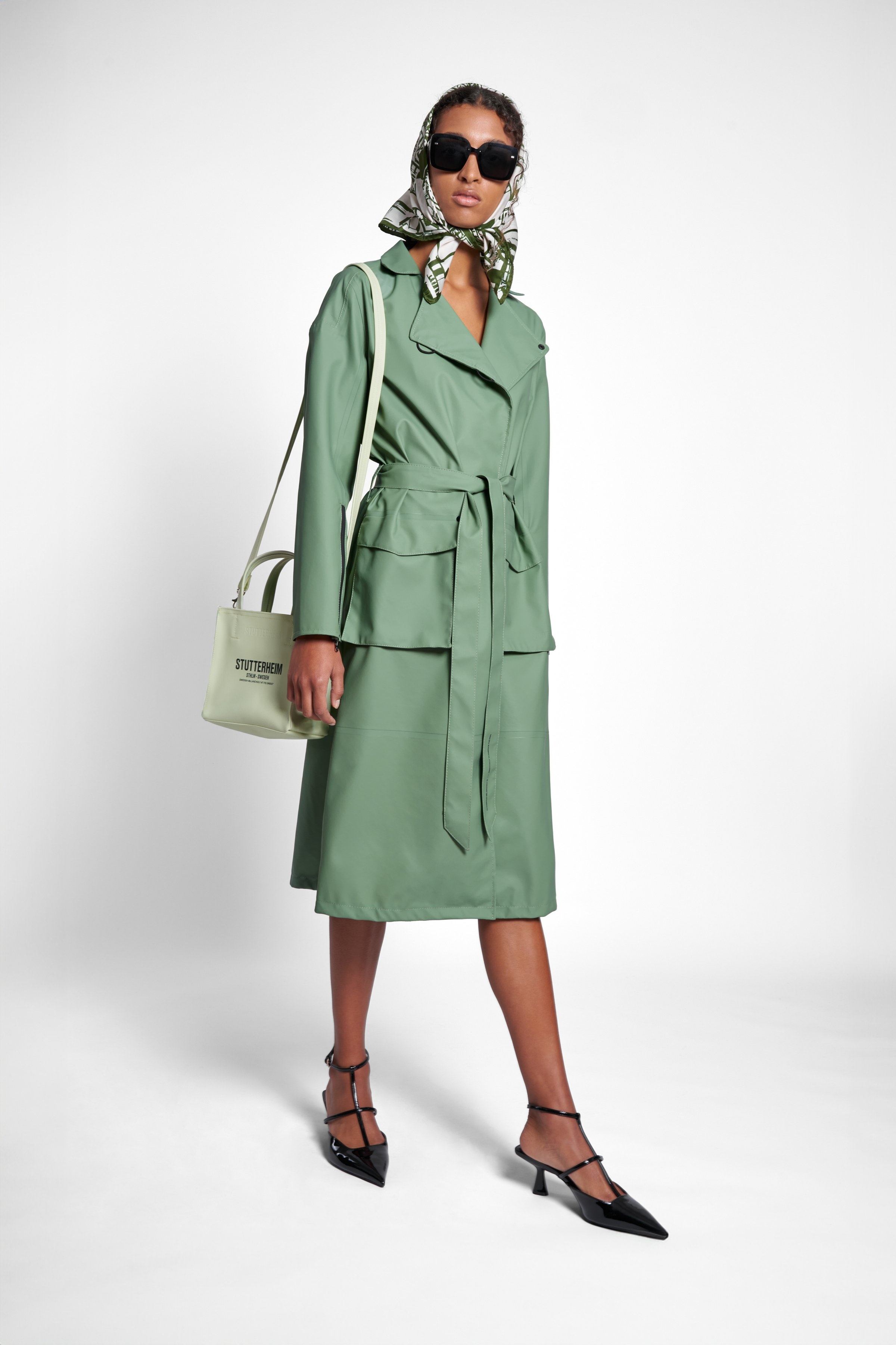 Kista Trench Coat Loden Green - 2