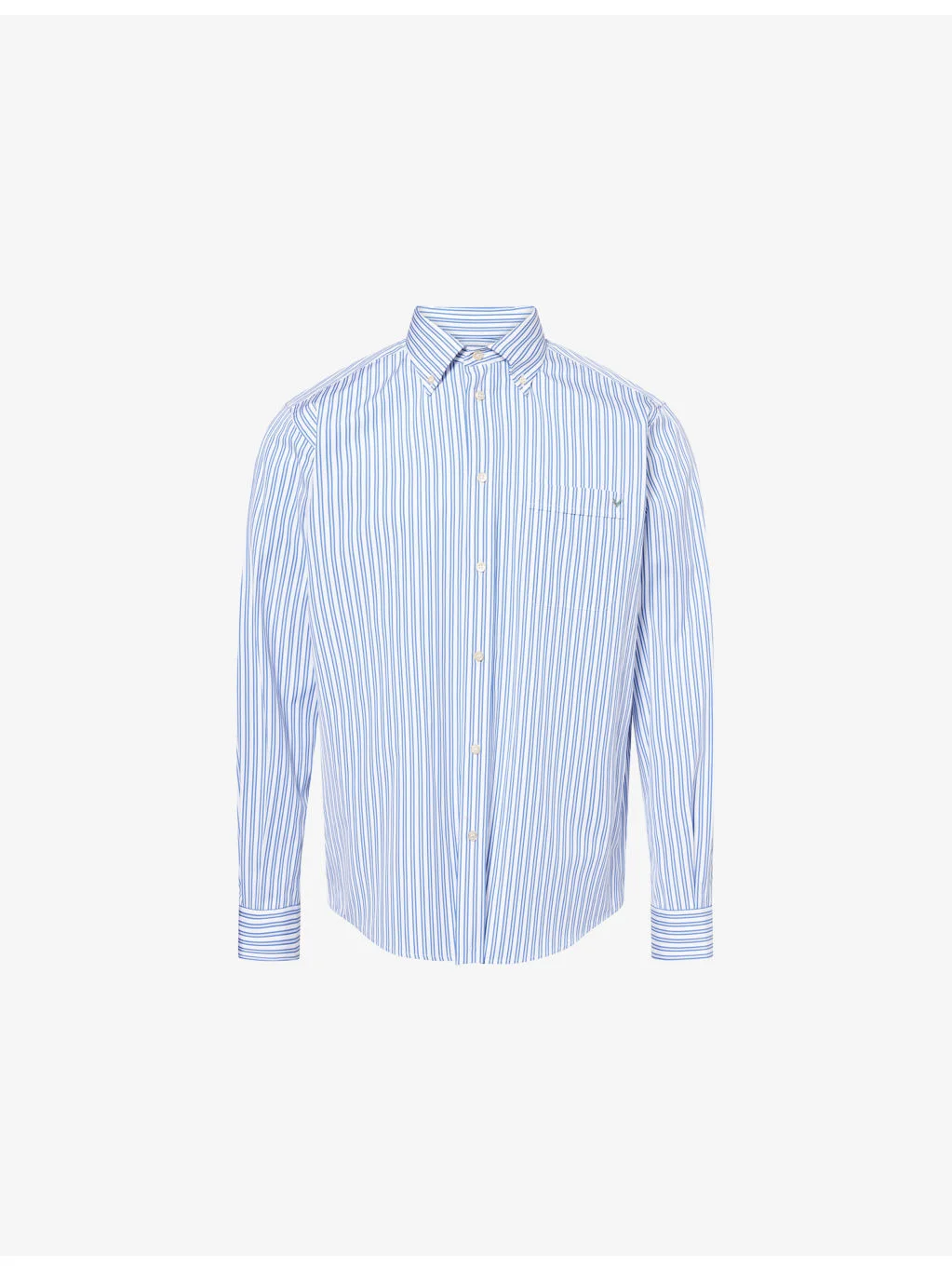 Logo Pinstripe Cotton Shirt - 1