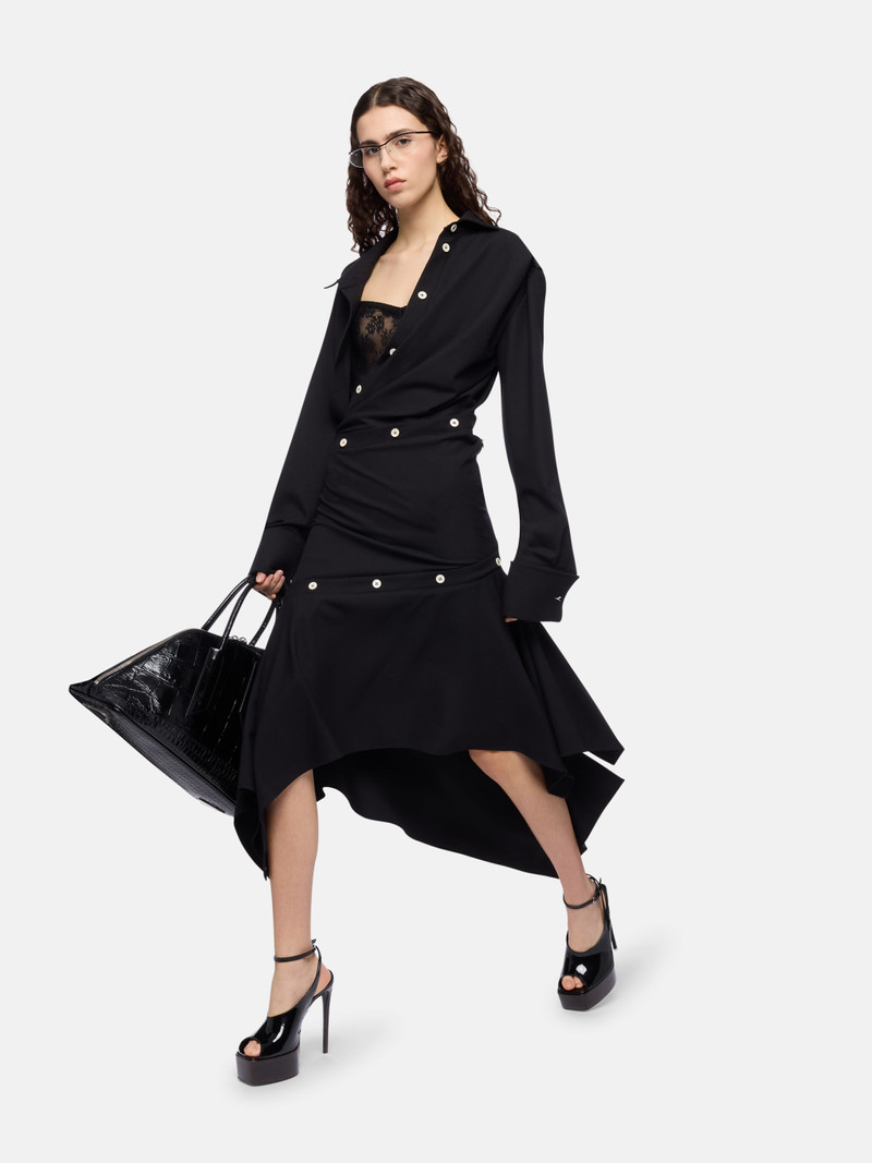 BLACK MIDI DRESS 4