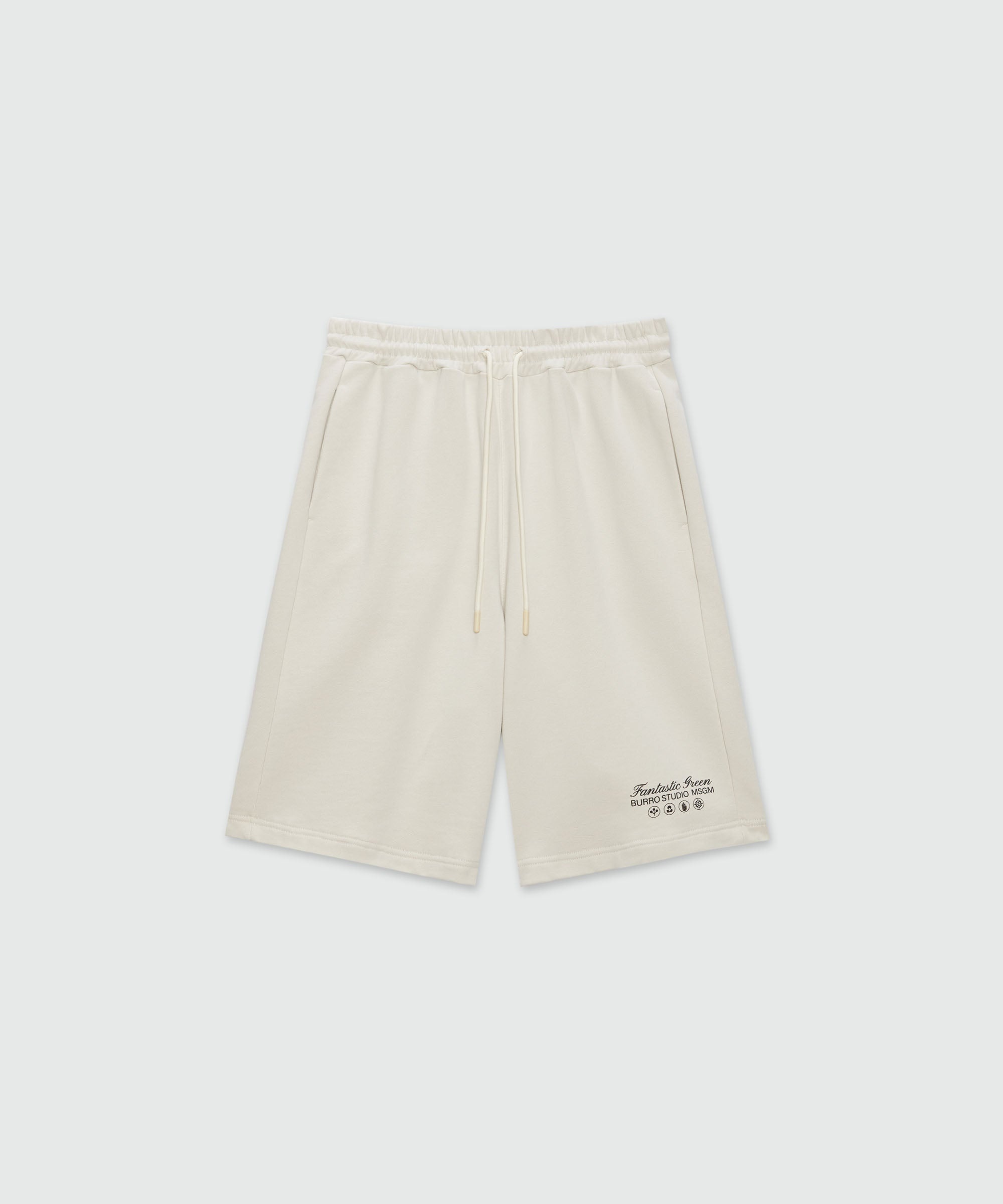 Organic cotton "Fantastic Green Burro Studio" Bermuda shorts - 1