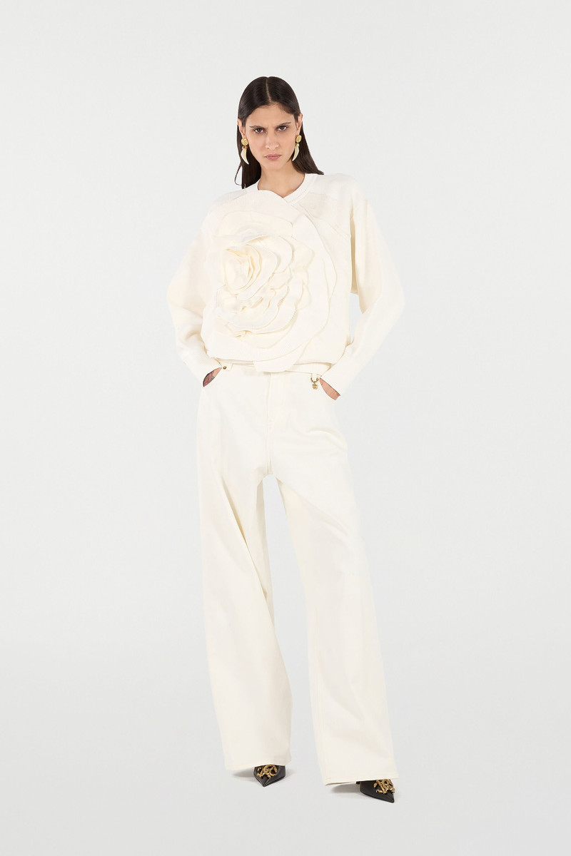 Roberto Cavalli Sweater With Maxi-Rose outlook