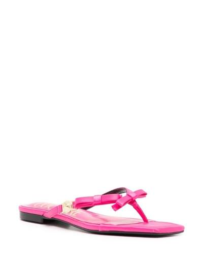 VERSACE JEANS COUTURE satin square-toe flip flops outlook