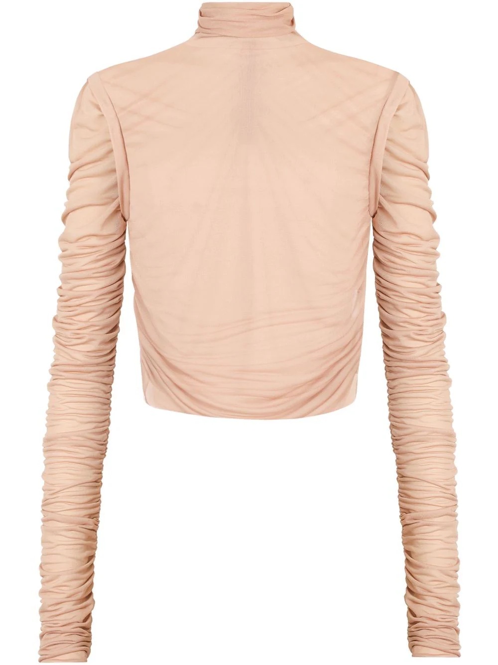 ruched roll-neck top - 1
