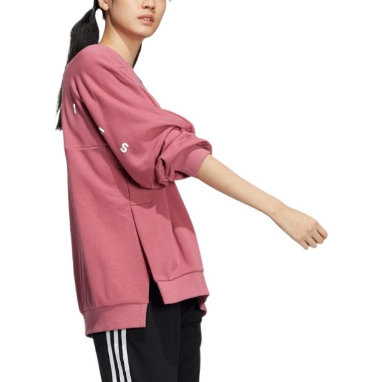(WMNS) adidas Word Sweater Crew 'Pink' IA5226 - 4