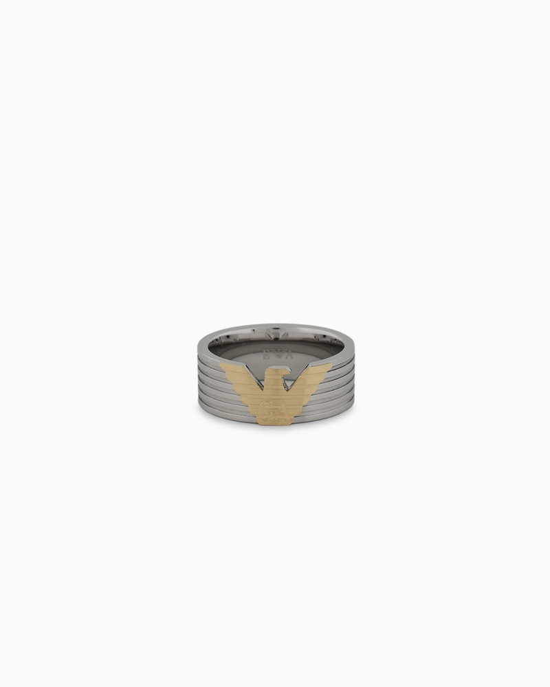 TWO-TONE STAINLESS STEEL BAND RING 1