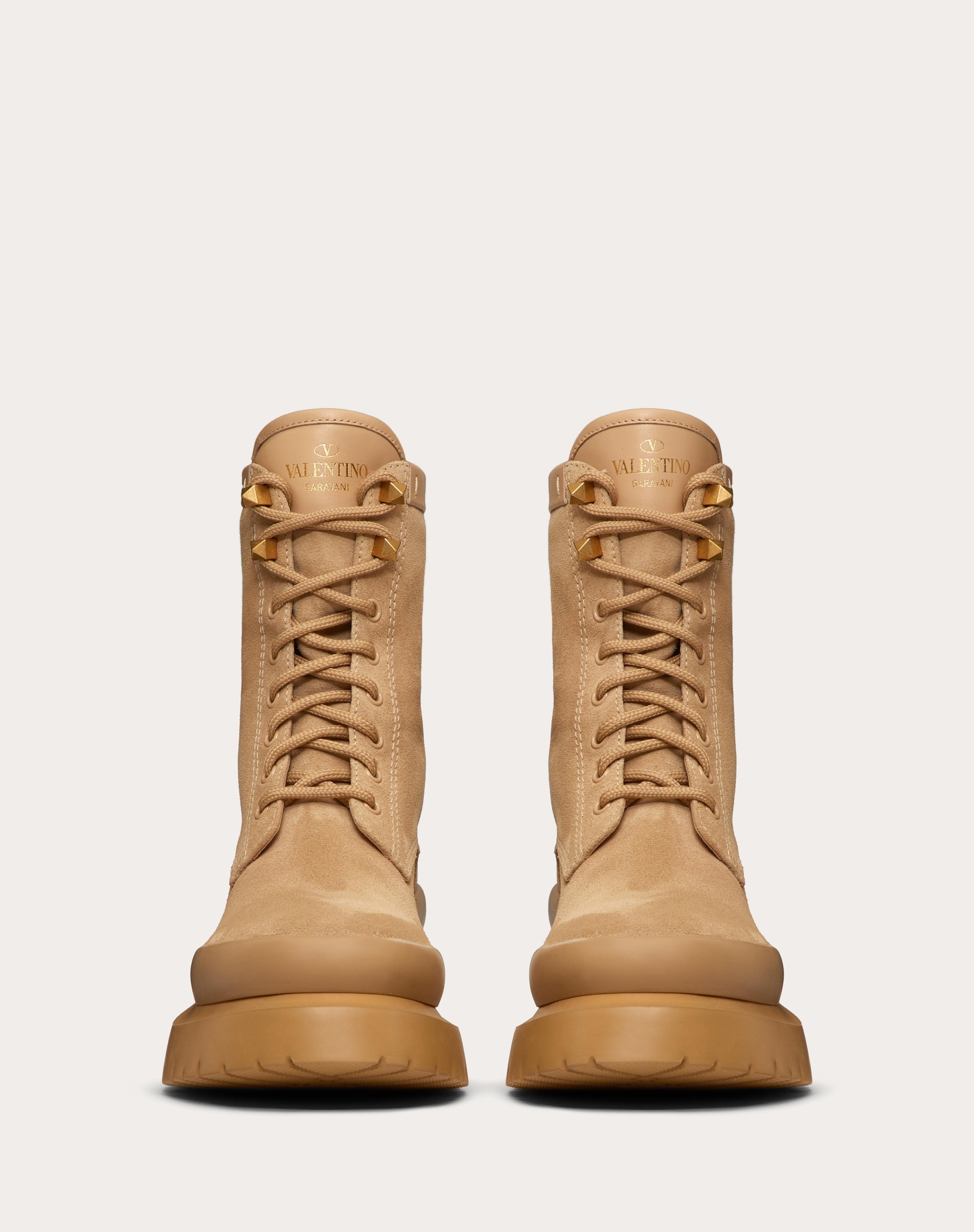 ROMAN STUD COMBAT BOOT IN SUEDE LEATHER 50MM - 4