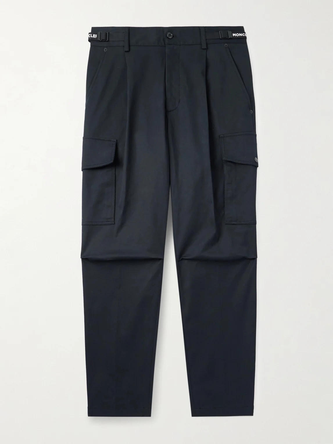 Straight-Leg Pleated Stretch-Cotton Gabardine Cargo Trousers - 1