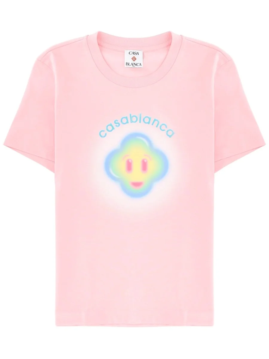 COTTON AIRBRUSH SMILEY T-SHIRT - 1