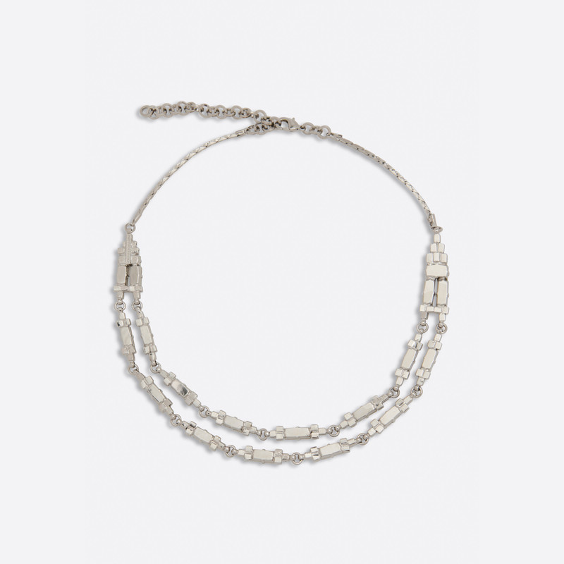 Alessandra Rich DOUBLE CRYSTAL NECKLACE outlook