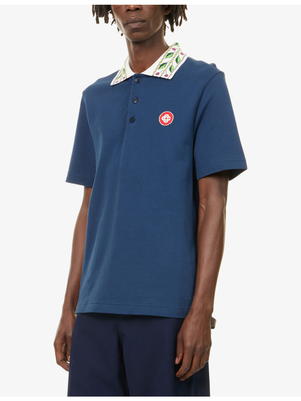 Laurel Logo-Patch Cotton-Pique Polo Shirt - 3