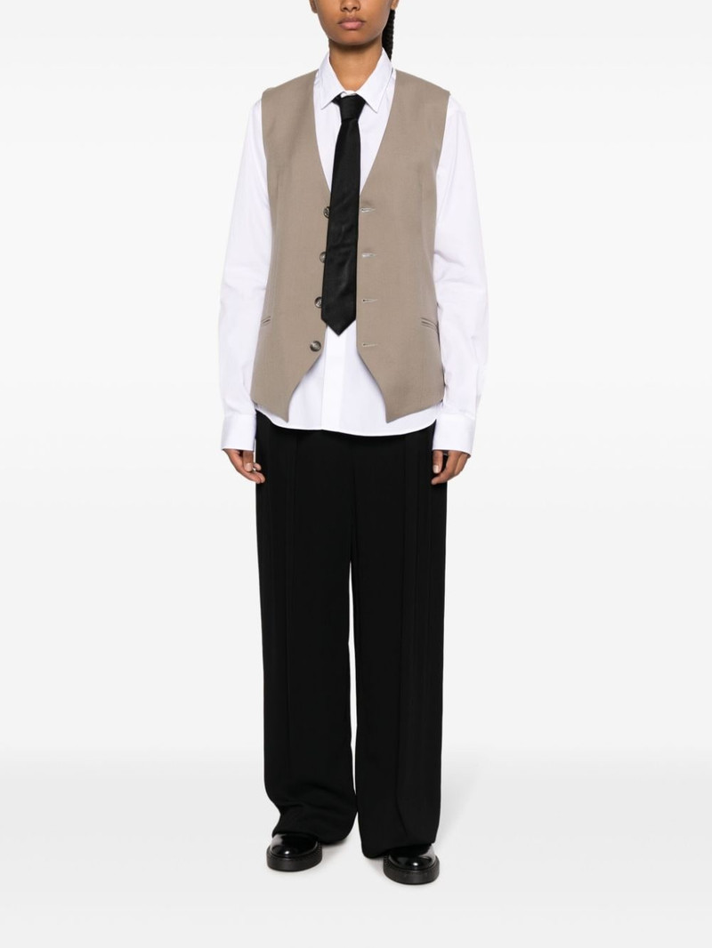 AMI Paris V-neck virgin wool waistcoat outlook