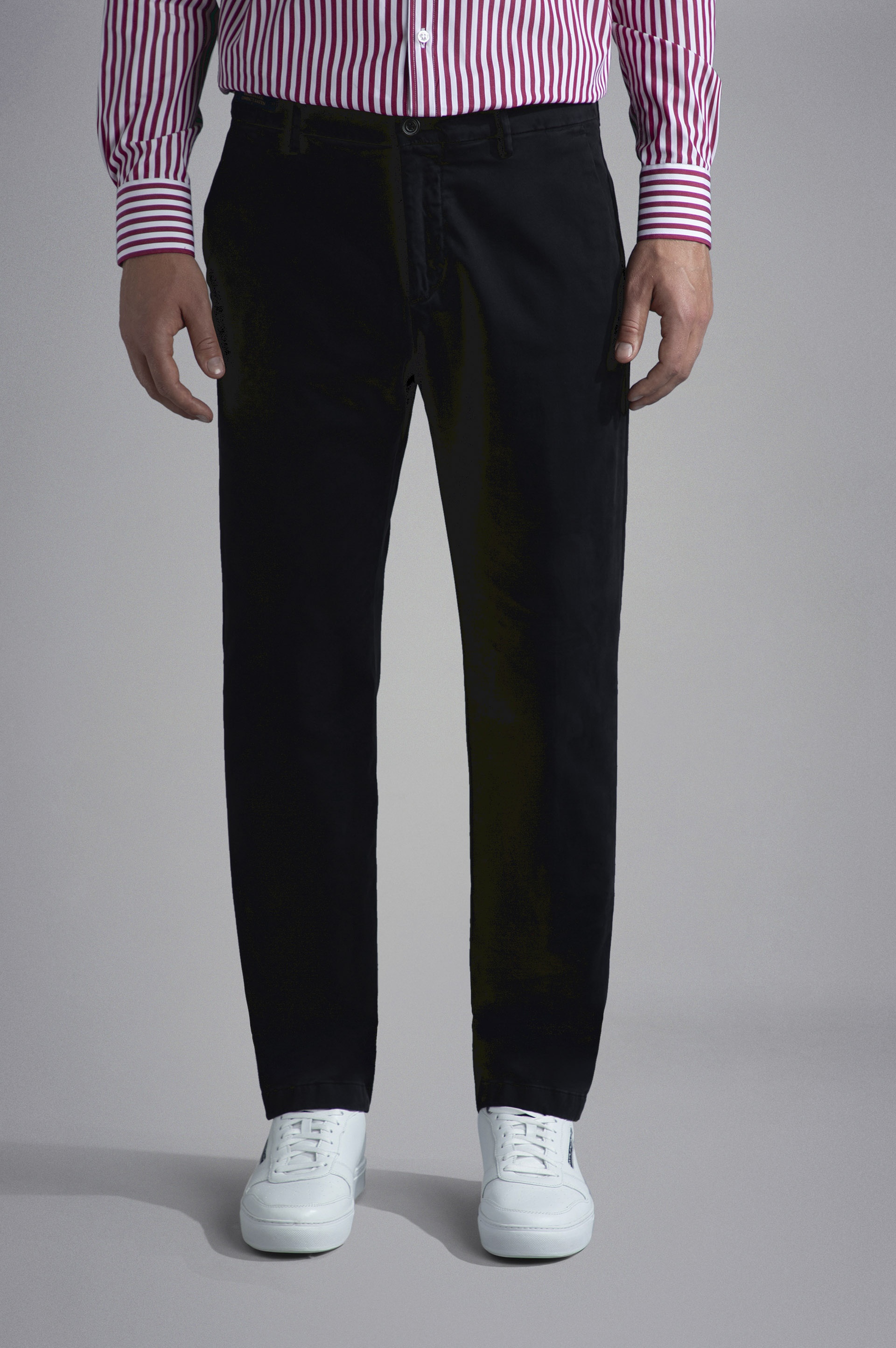 STRETCH COTTON REGULAR CHINO TROUSERS - 6