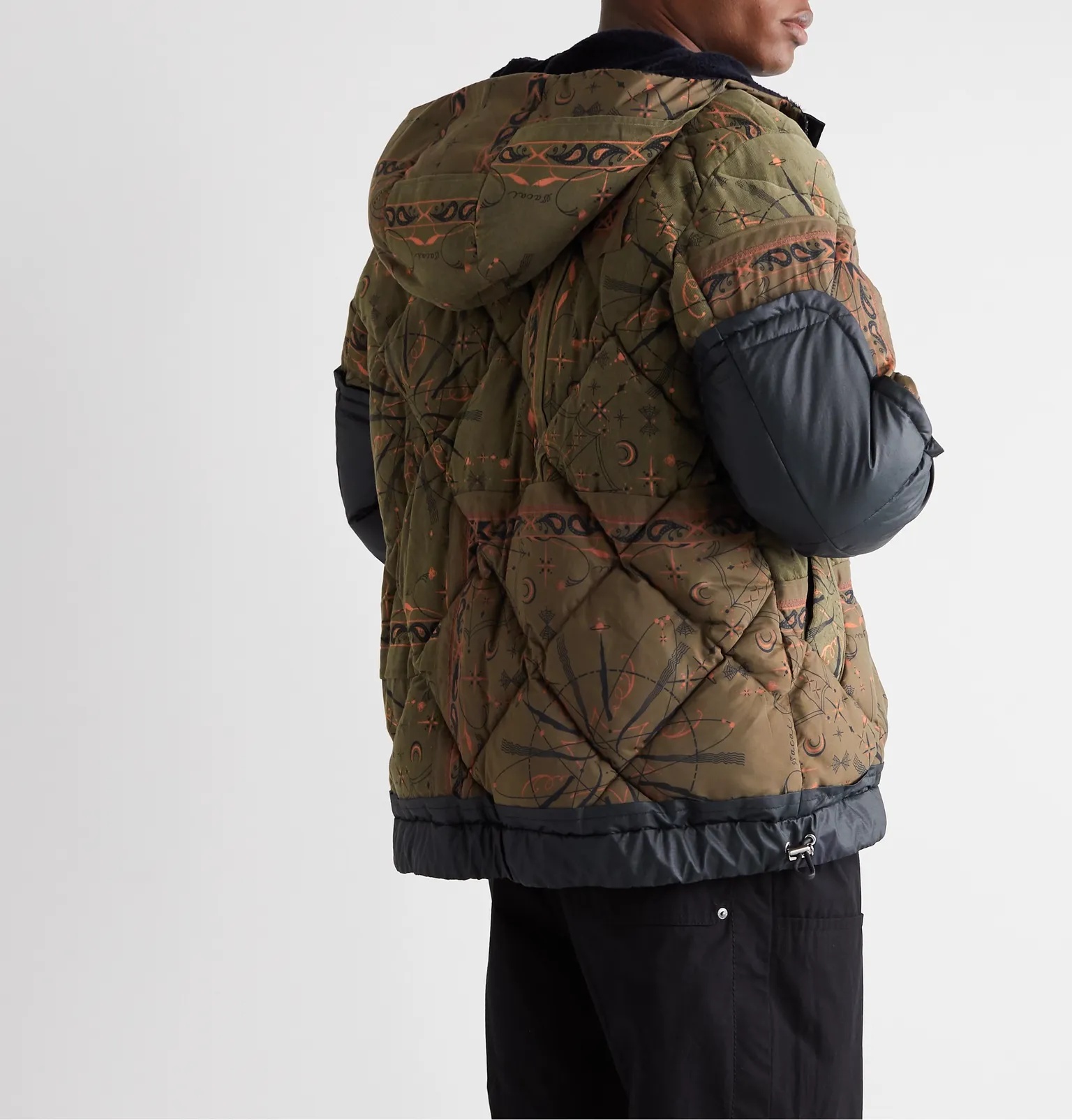 + Dr. Woo Hooded Bandana-Print Quilted Cotton-Corduroy and Shell Jacket - 4