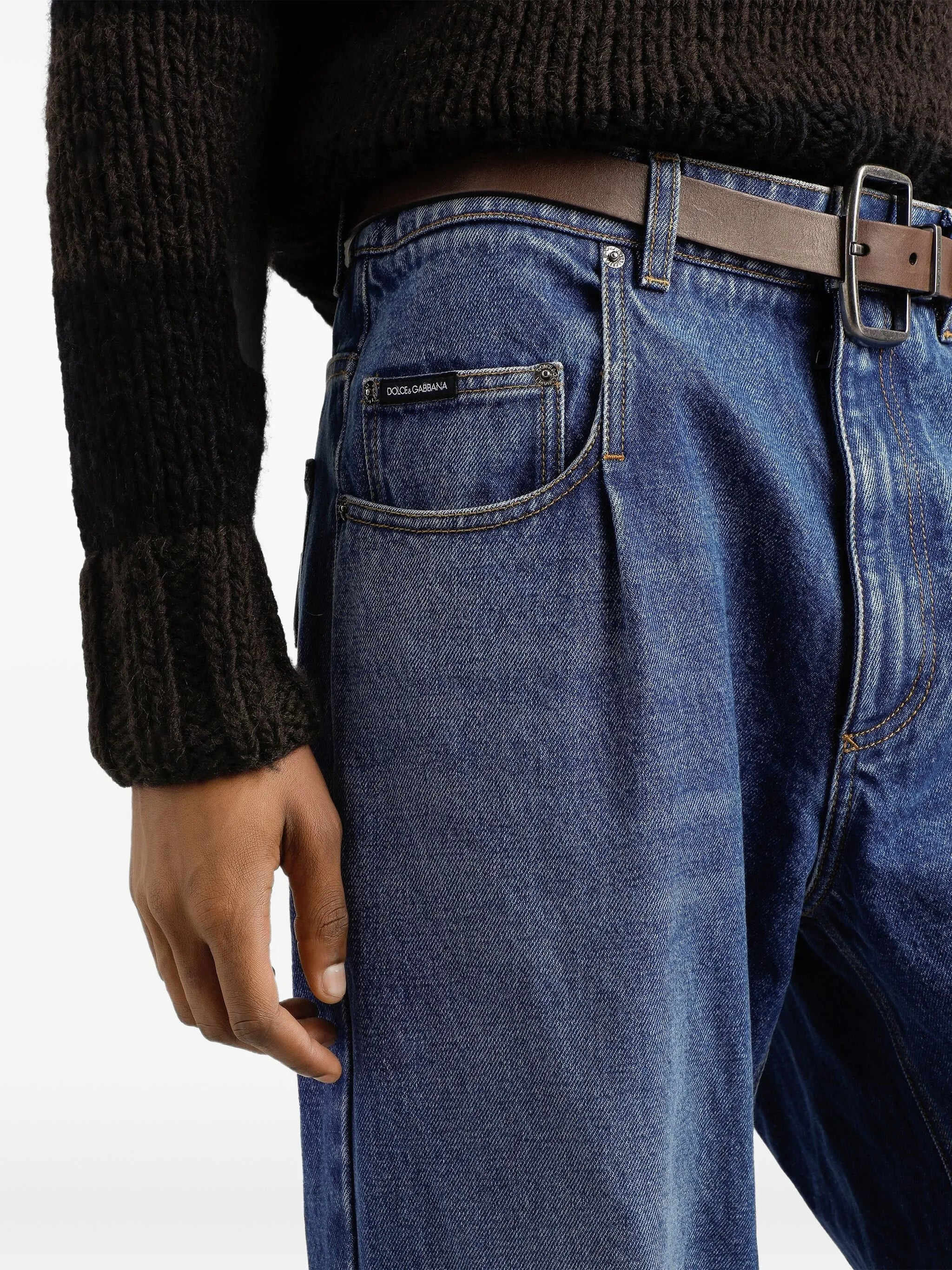 Dolce & Gabbana Logo-plaque Cotton Jeans - 2