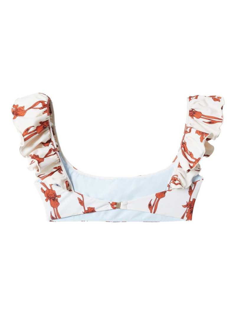 La DoubleJ ruffled bikini top outlook