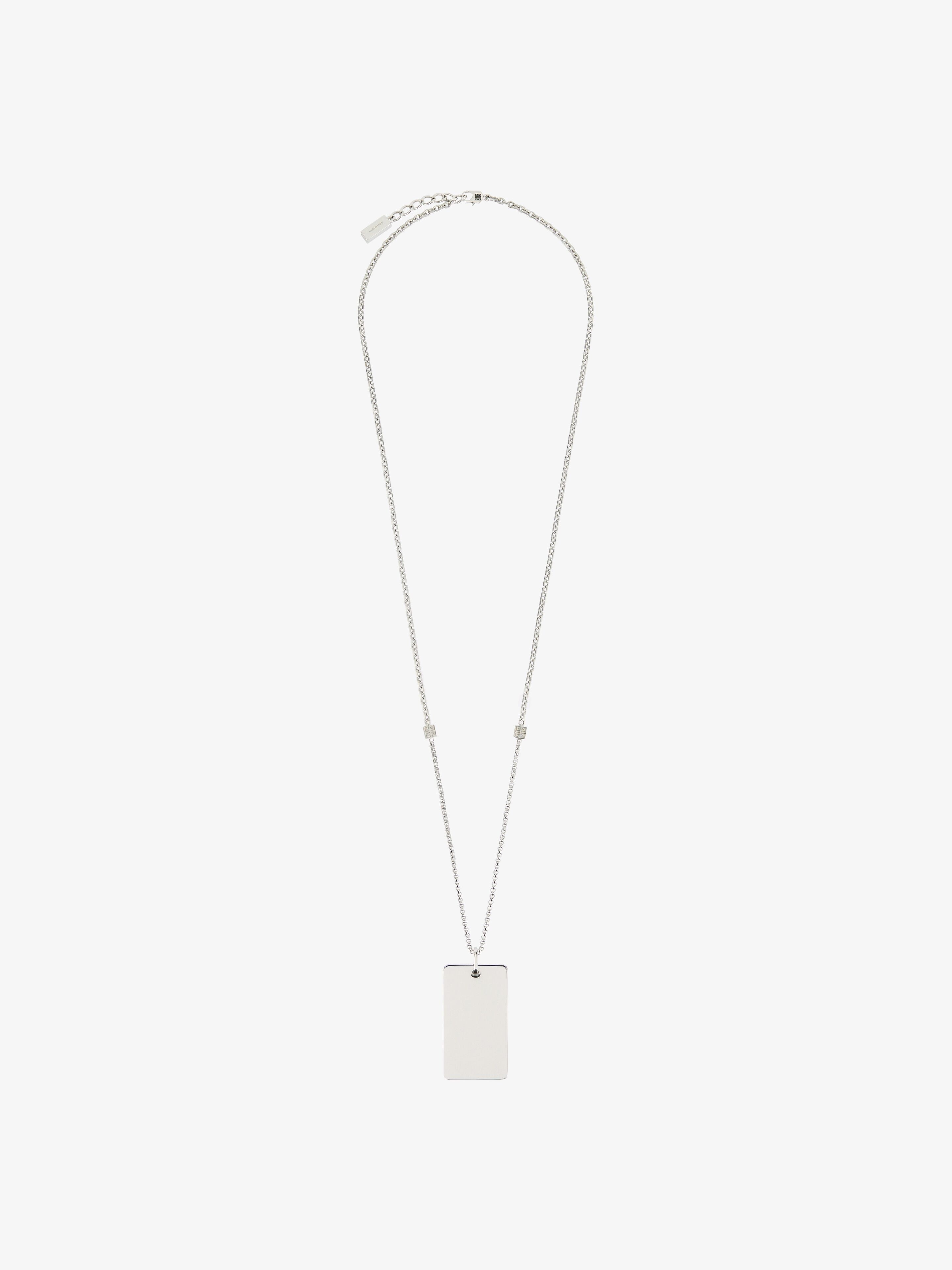 GIVENCHY DOUBLE TAG NECKLACE IN METAL - 4