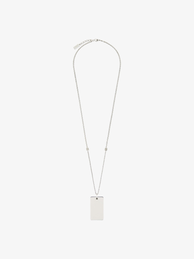 GIVENCHY DOUBLE TAG NECKLACE IN METAL 4