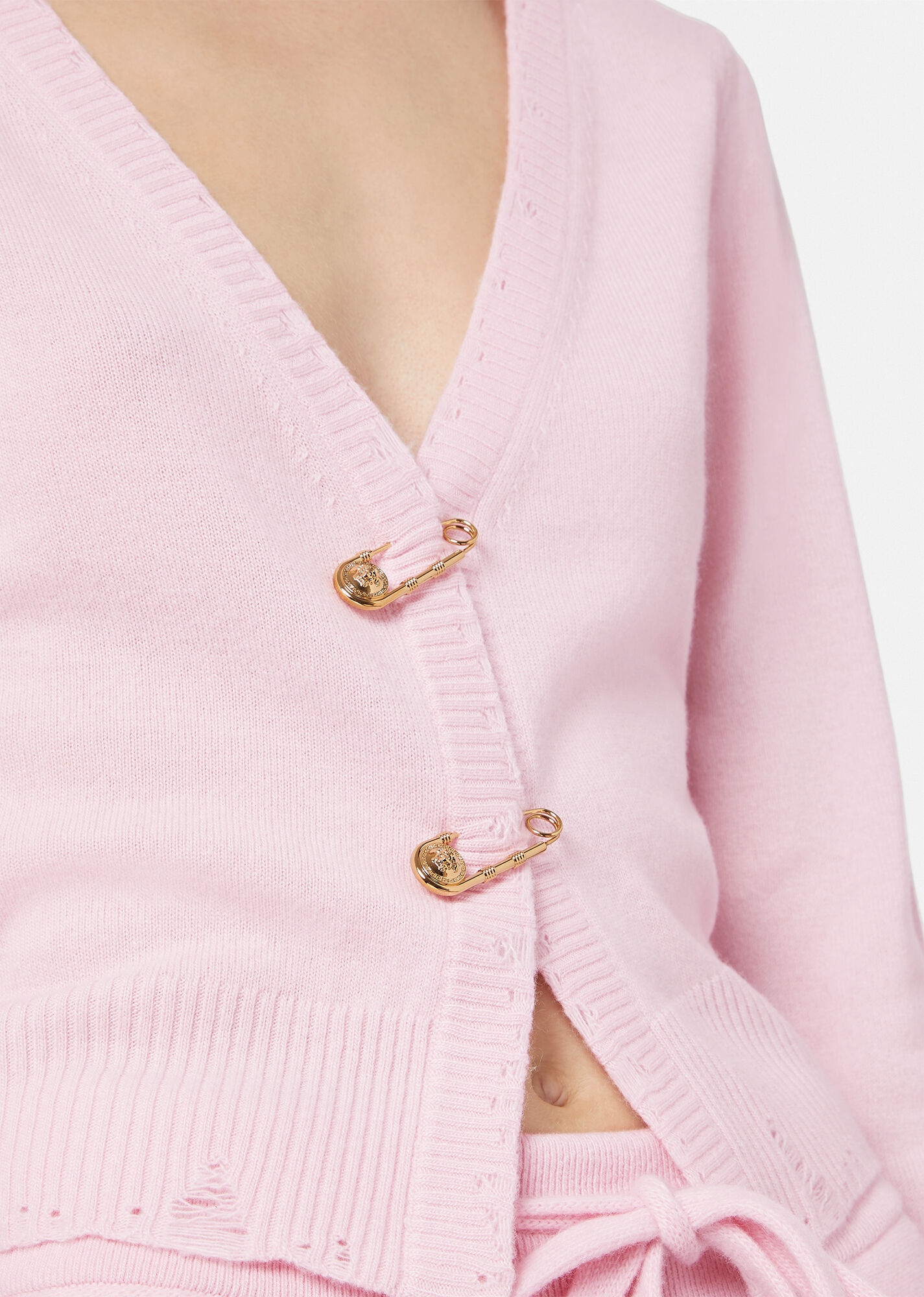 Safety Pin Cashmere Cardigan - 5