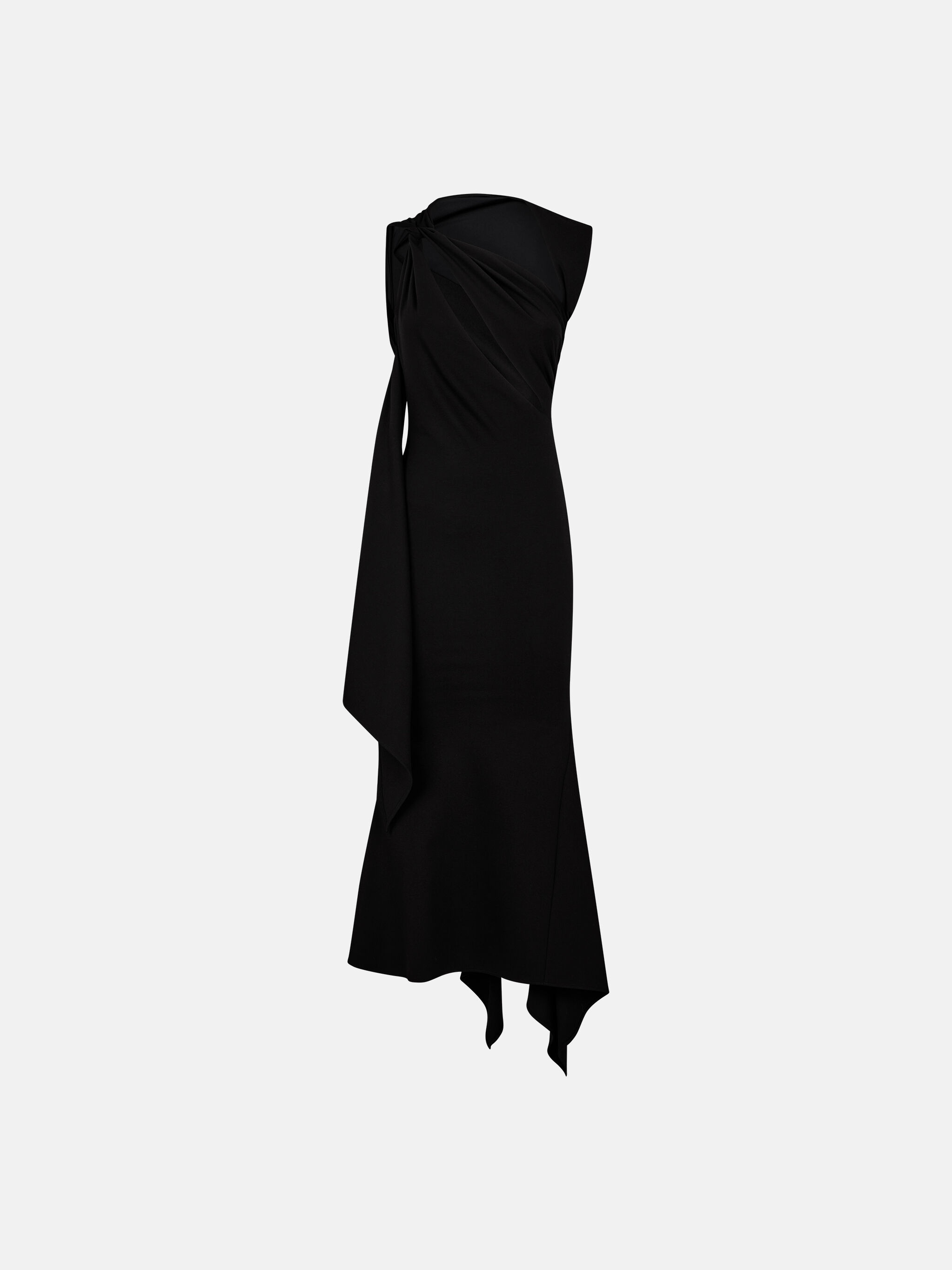 ''SAM'' BLACK MIDI DRESS - 1